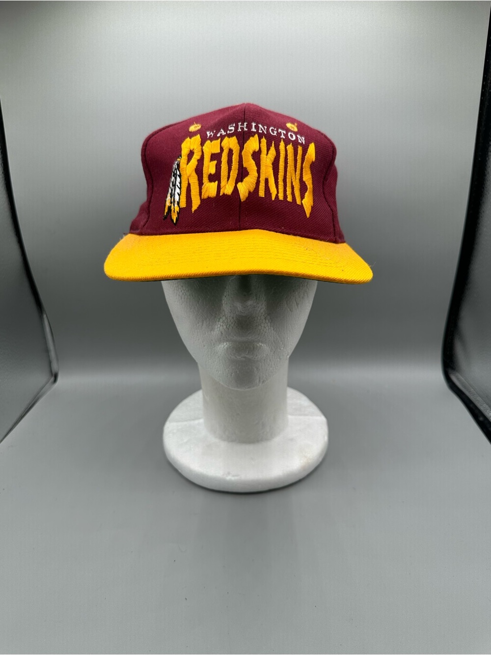 VTG Washington Redskins Prisons SnapBack Cap Flat Brim OSFA Burgundy